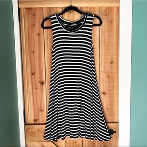 Allison Brittney Striped Sleeveless Swing Dress